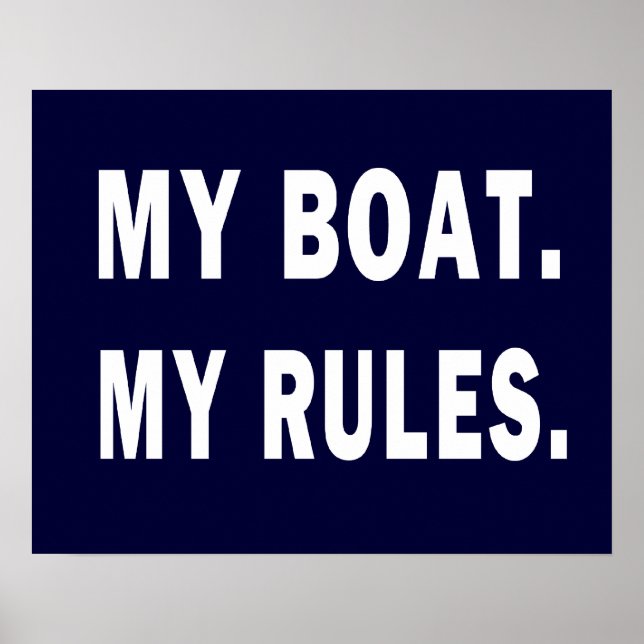 Póster Mi Barco. Mis reglas - navegación divertida (Frente)