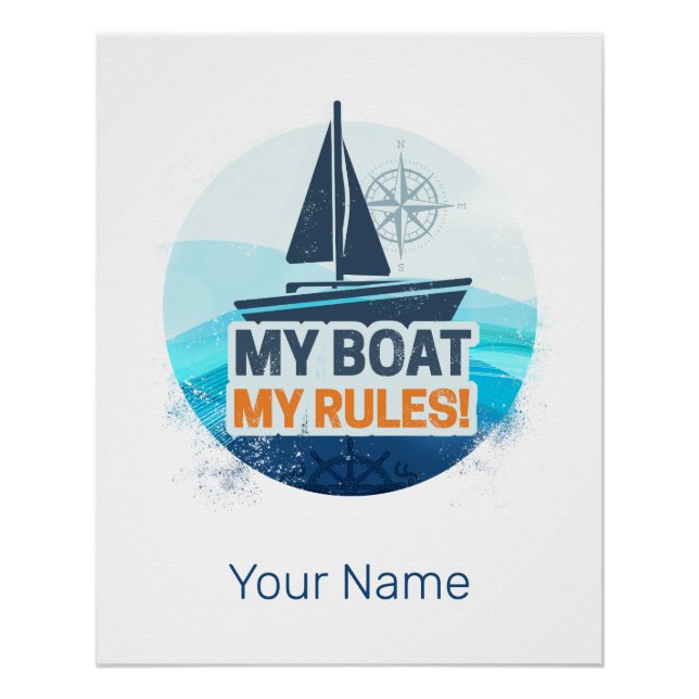 Póster Mi barco mis reglas para el capitán o la cosecha d (Anverso)