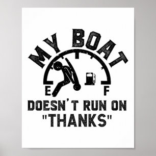 Póster Mi Barco No Funciona Con Gracias Embarcaciones Par