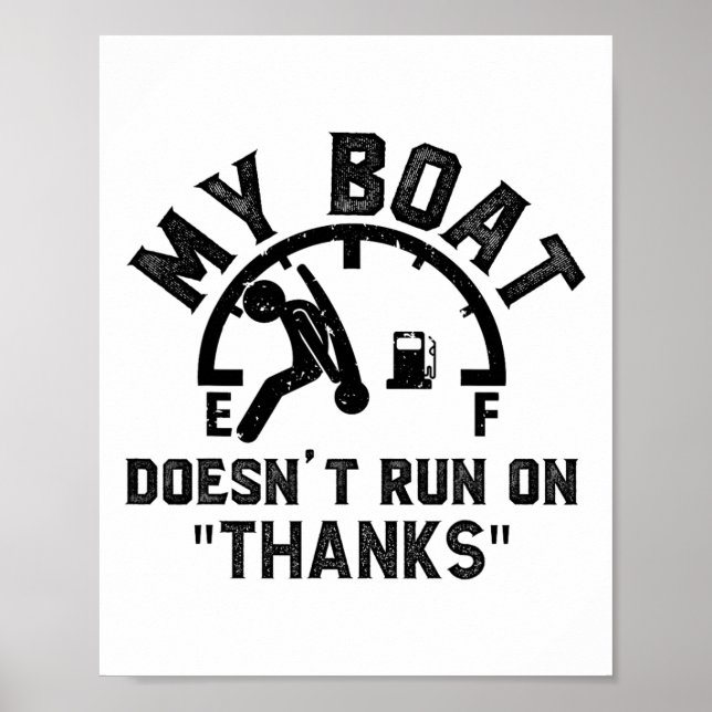 Póster Mi Barco No Funciona Con Gracias Embarcaciones Par (Frente)
