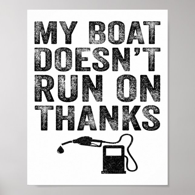 Póster Mi Barco No Funciona Con Gracias Regalos De Barcos (Frente)