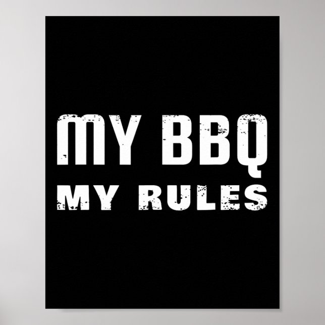 Póster Mi Bbq Mis Reglas (Frente)