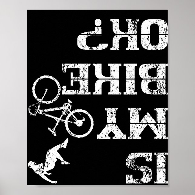 Póster ¿Mi Bicicleta Está Bien Ciclismo Accidente Acciden (Frente)