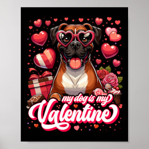 Póster Mi Boxer Es Mi Mascota De La Ropa De Perro De Vale
