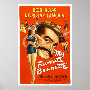 Póster "Mi Brunette favorita" - Poster de cine de época