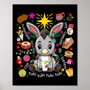 Póster Mi burrito Sabanero Tuki mexicano Tuki Donkey Lati