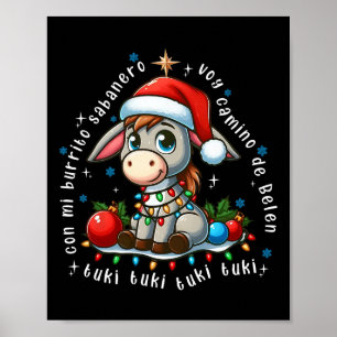 Póster Mi Burrito Sabynero Navidades mexicanos Donkey Spa