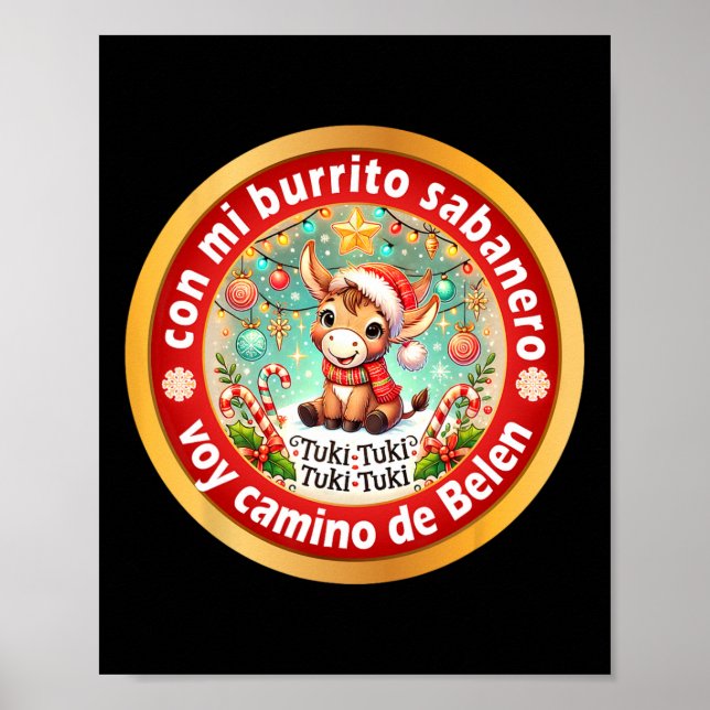 Póster Mi Burrito Sabynero Navidades mexicanos Donkey Spa (Frente)