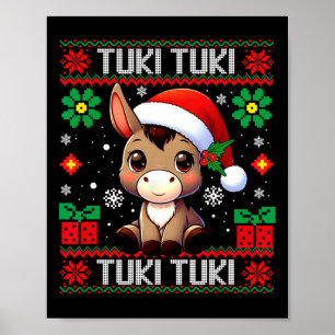 Póster Mi Burrito Sanero Mexicano, Burro Latino Feo Navid