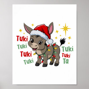 Póster Mi Burrito Sanero Navidad Mexicana Burro Español