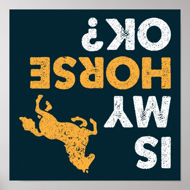 Póster ¿Mi Caballo Está Bien? Funny Upside Down Equestria (Frente)