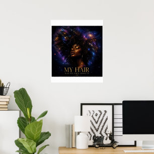 Póster Mi Cabello Tiene Su Propia Gravedad Afro Galaxia C