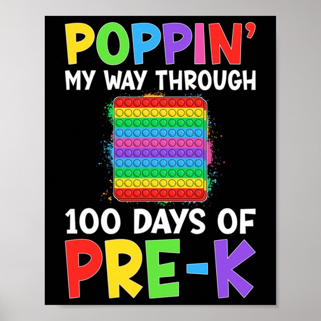 Póster Mi Camino A Través De 100 Días De Escuela Prek Boy (Frente)