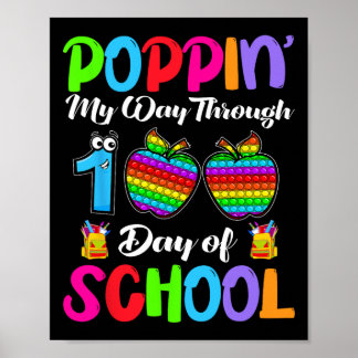 Póster Mi Camino A Través De 100 Días De Niños Chicas Esc