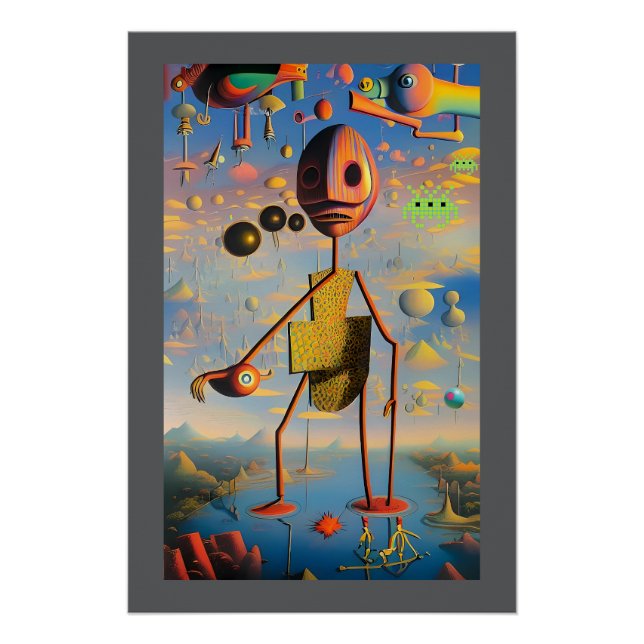 Póster Mi cara de guerra - Ken Gage Surreal Art (Anverso)