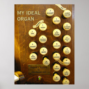Póster Mi cartel de órgano ideal - tamaño mediano