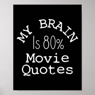 Póster Mi cerebro es 80% citas de películas Camiseta, div