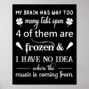Póster Mi Cerebro Tiene Demasiadas Tabletas... La Música 
