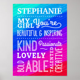 Póster Mi Chica Poster de Felicitaciones Increíbles