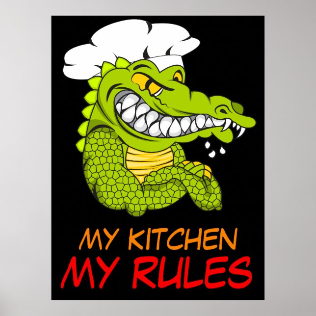 Póster Mi cocina mis reglas, cocinero lagarto, deporte di (Frente)