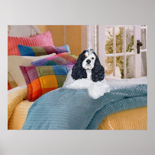 Póster Mi Cocker Spaniel ilumina mi vida (Frente)
