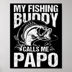 Póster Mi compañero de pesca me llama Papo Día del Padre