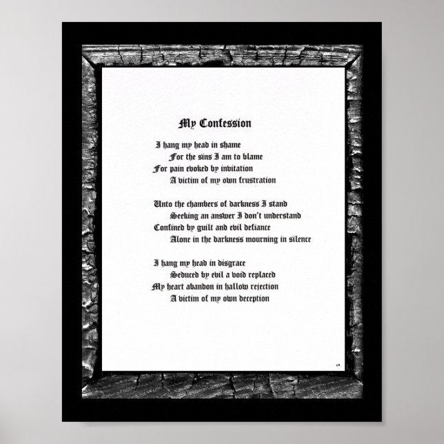 Póster Mi confesión (Frente)