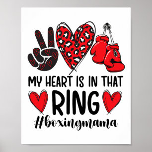 Póster Mi Corazón Está En Ese Ring Boxing Mamá Boxing Mom