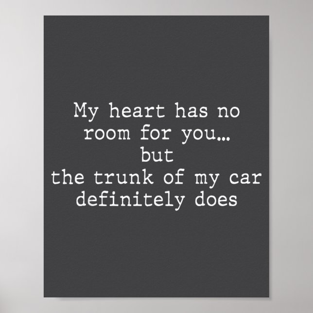 Póster Mi corazón no tiene espacio para ti pero el malete (Frente)