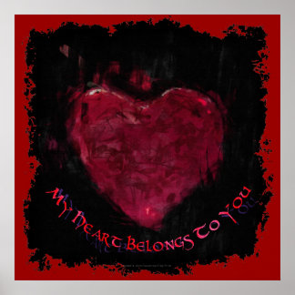Póster Mi Corazón Pertenece A Usted El día de San Valentí