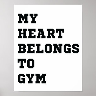 Póster Mi corazón pertenece al gimnasio