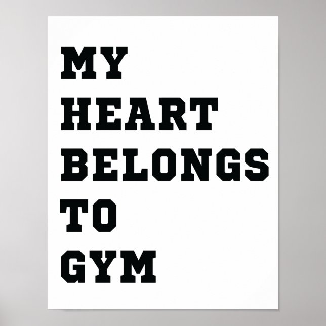 Póster Mi corazón pertenece al gimnasio (Frente)