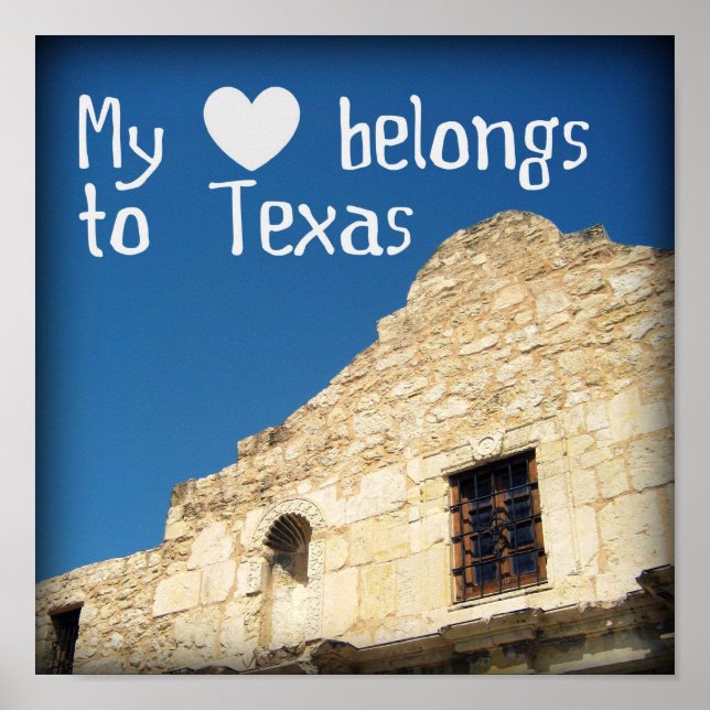 Póster Mi corazón pertenece al Poster de Texas (Frente)