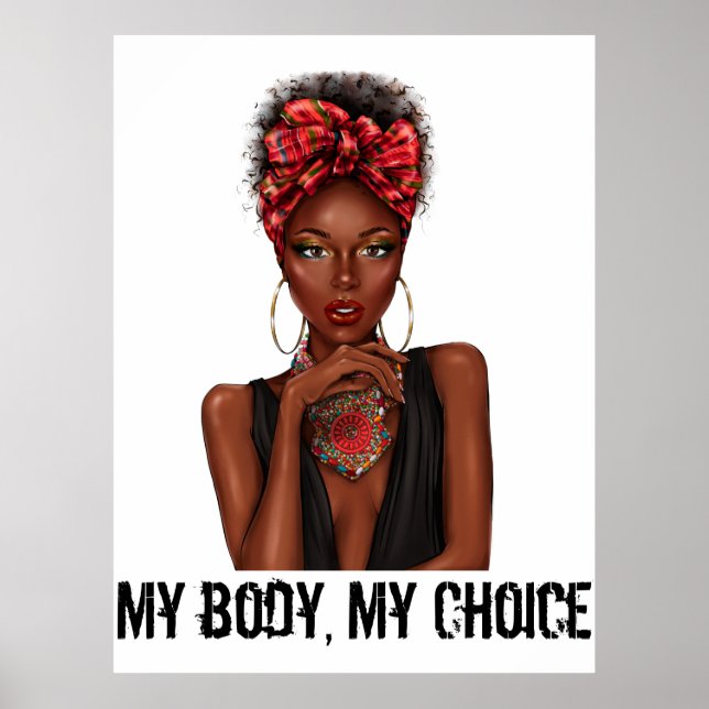 Póster Mi cuerpo puede elegir a las mujeres derechos de l (Frente)