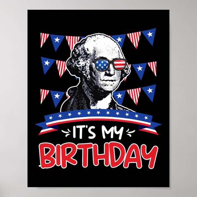 Póster Mi cumpleaños, Día de la Independencia, George Was (Frente)
