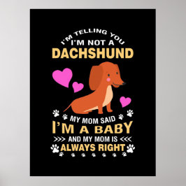 Póster Mi Dachshund Es Mi Bebé