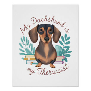 Póster Mi Dachshund Es Mi Terapia