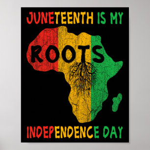Póster Mi Día de la Independencia África Rota a los Hombr