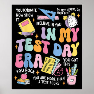 Póster Mi día de prueba era profesor de retro Groovy Test