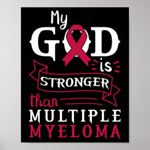 Póster Mi Dios Es Más Fuerte Que Conciencia Del Mieloma M