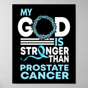 Póster Mi Dios Es Más Fuerte Que Concienciar Sobre El Cán