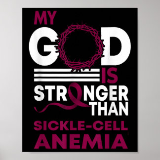 Póster Mi Dios Es Más Fuerte Que El Awareno De Anemia De 