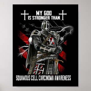 Póster Mi Dios Es Más Fuerte Que El Carcinoma Celular Esc