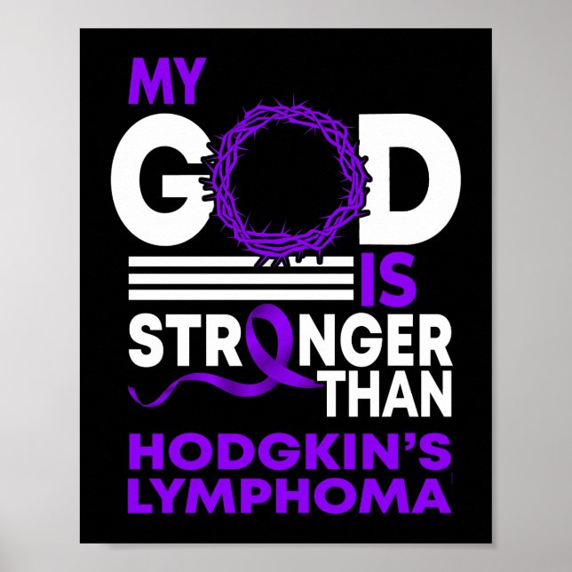 Póster Mi Dios es más fuerte que el linfoma de Hodgkin (Frente)