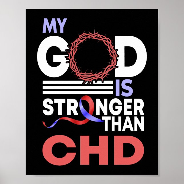 Póster Mi Dios Es Más Fuerte Que La Cinta De Concienciaci (Frente)