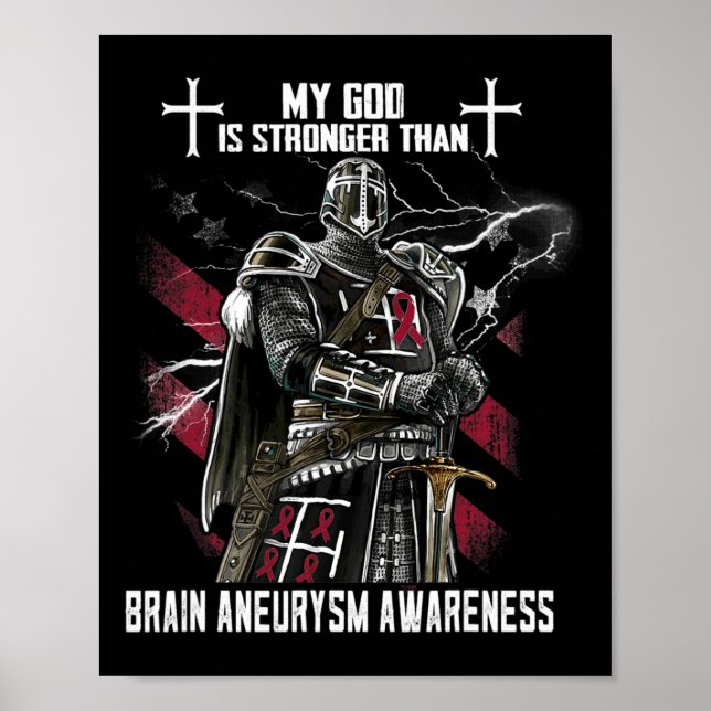 Póster Mi Dios Es Más Fuerte Que La Conciencia Sobre El A (Frente)