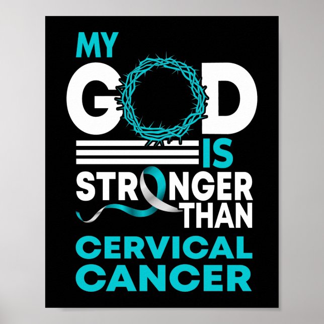 Póster Mi Dios Es Más Fuerte Que La Conciencia Sobre El C (Frente)