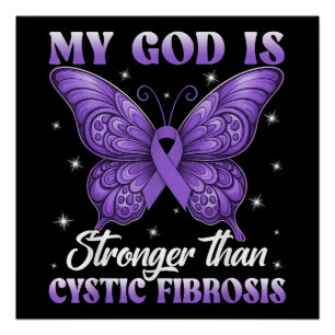 Póster Mi Dios es Más Fuerte Que la Fibrosis Quística