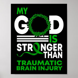 Póster Mi Dios Es Más Fuerte Que La Lesiones Cerebrales T