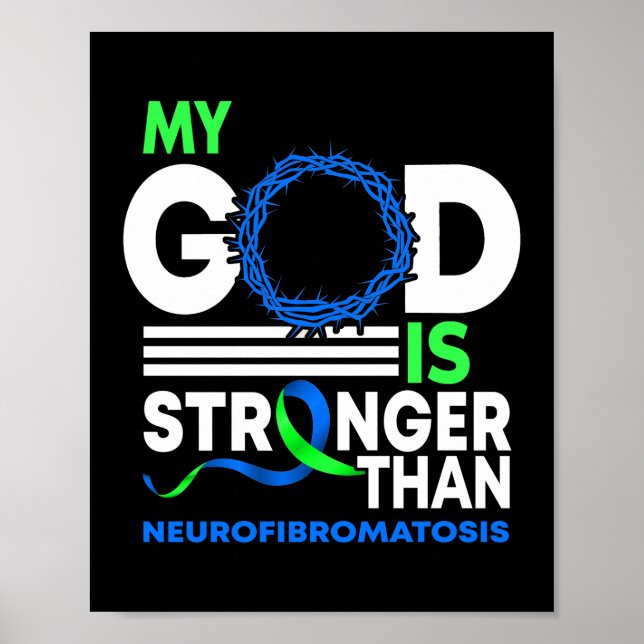 Póster Mi Dios Es Más Fuerte Que La Neurofibromatosis (Frente)